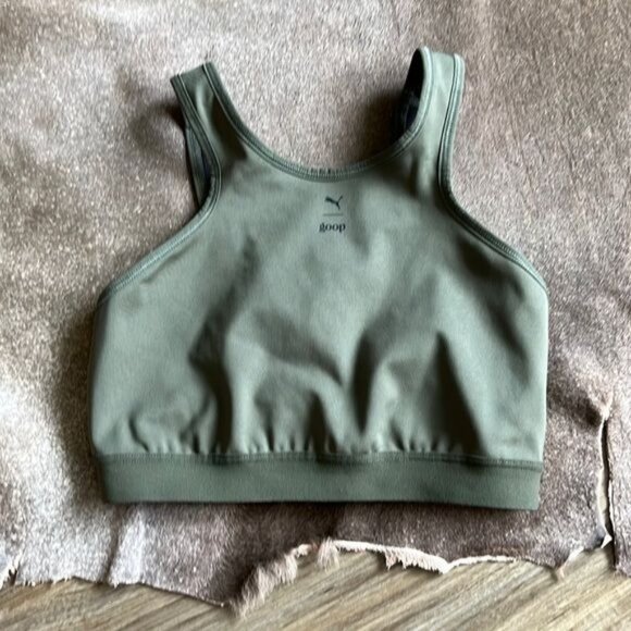 G. Label x Puma X Goop Sports Bra Mesh Inverted Racerback - Picture 2 of 10